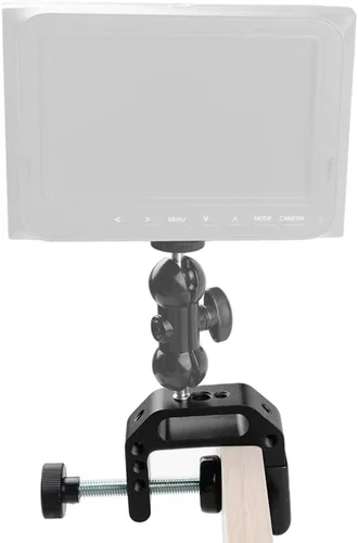 Vista 5 de CAMVATE Abrazadera C de aluminio con enchufe hembra de 1/4"-20 y 3/8"-16 para mesas de montaje en escritorio (2 piezas) - 2541