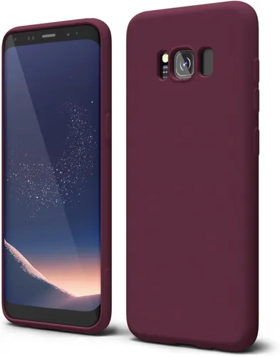 Vista 489 de oakxco Funda para teléfono Samsung Galaxy S8 de silicona líquida, delgada y fina de gel de goma suave TPU cubierta protectora simple llana