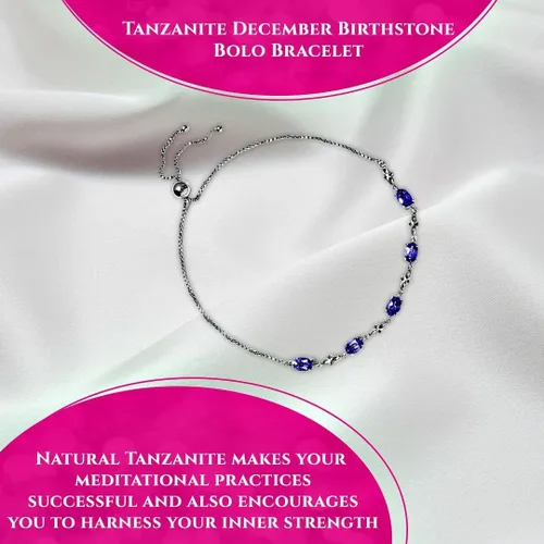 Vista 3 de Compra pulsera bolo de piedra natal LC para mujer con cadena deslizante ajustable Metal