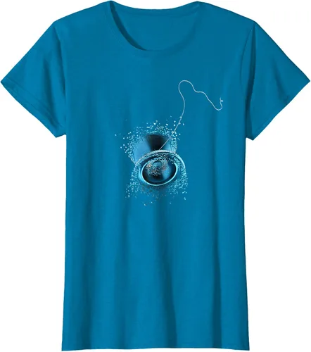 Vista 34 de Shattered Yo Yo - Camiseta de diseño azul impresionante, Negro, S