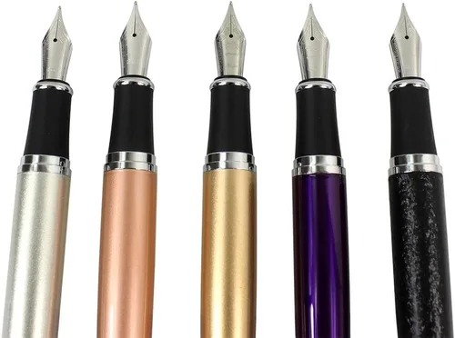 Vista 3 de Juego de 5 plumas estilográficas jinhao x750, punta media, pluma ejecutiva de negocios