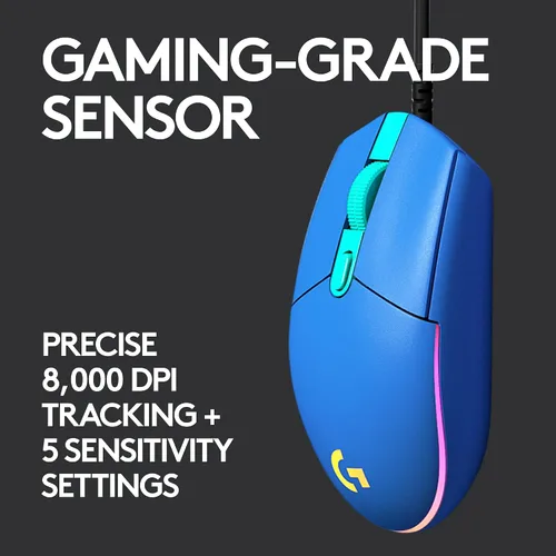 Vista 3 de Logitech G203 RGB - Mouse cableado para videojuegos