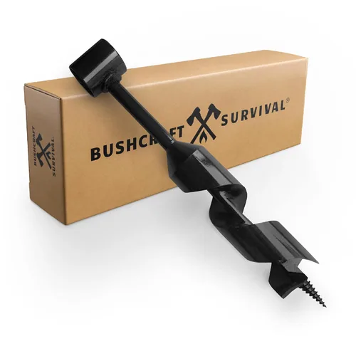 Vista 9 de Bushcraft Survival Barrena de Ojo Escocés de 1 Pulgada Broca Manual de Barrena para Madera para Acampar y Construcción de Refugios Herramientas