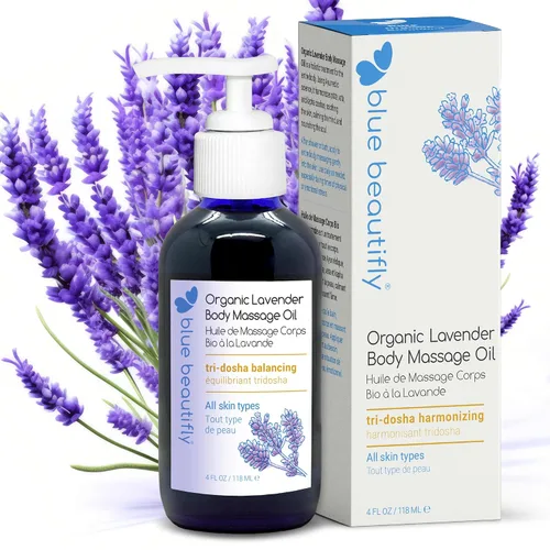 Vista 6 de Blue Beautifly Suero de aceite corporal de árnica orgánico certificado por USDA, alivia el dolor muscular y los dolores articulares, con propiedades