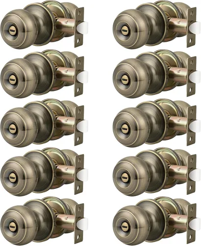 Vista 28 de Probrico 609-ORB-BK - Perilla para puerta de baño, interior, sin llave, color bronce aceitado. Bronce frotado con aceite