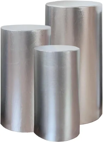Vista 12 de Fundas de soporte de cilindro de fiesta para soportes de pedestal de cilindro de metal, fundas elásticas de bronce, cubierta de pedestal para Negro