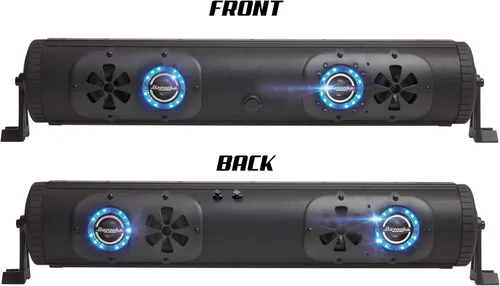 Vista 7 de Bazooka Barra de fiesta G3 Bluetooth de 16 pulgadas Potencia máxima de 450 vatios Luces LED Botón de fiesta para compartir música Altavoces