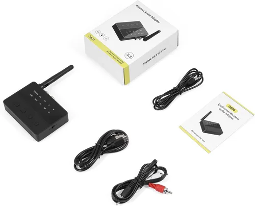 Vista 8 de LOFICOPER Receptor transmisor Bluetooth 5.3, aptX baja latencia, pares duales Cable AUX/RCA de 98.4 ft/98 pies de largo alcance, operación simple