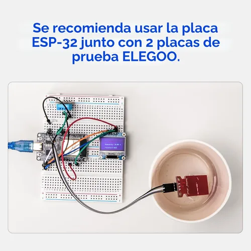 Vista 2 de ELEGOO 3PCS ESP-32 Dev Boards, ESP-WROOM-32, USB-C, WiFi Bluetooth 4.2