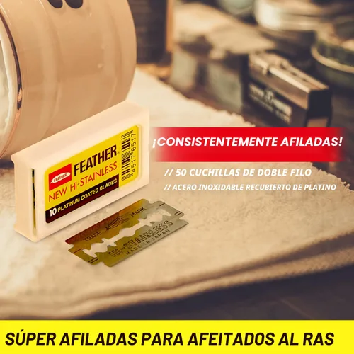 Vista 2 de Feather Cuchillas de afeitar de seguridad de doble filo, 10
