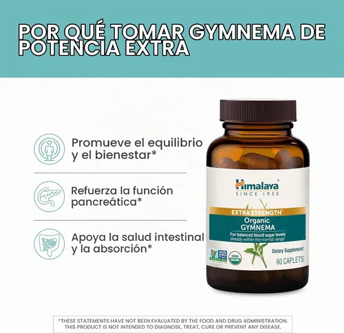 Vista 4 de Himalaya Extra Strength USDA Organic Gymnema Sylvestre Extracto, 1085 mg, 60