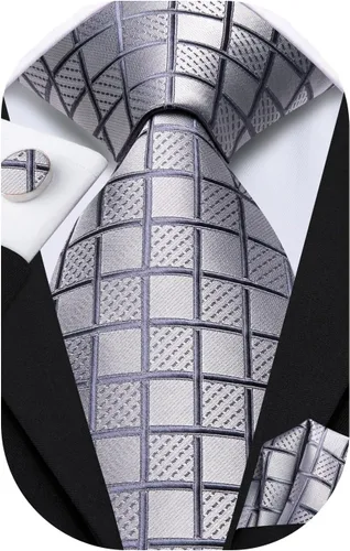 Vista 103 de Dubulle Corbata tejida de cachemira para hombre y gemelos de pañuelo para hombre, conjunto de gemelos para boda formal y negocios