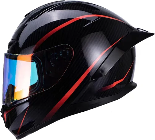 Vista 7 de Casco de motocicleta retro de cara completa aprobado por DOT
