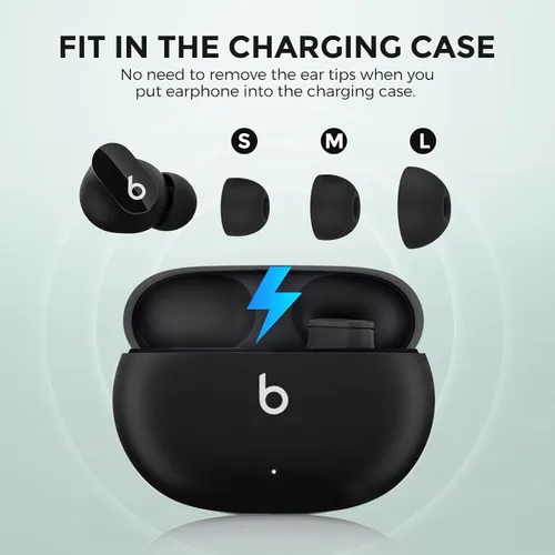 Vista 6 de AhaStyle Almohadillas para los oídos Beats Studio Buds/Powerbeats Pro 2/Solo Buds/Fit Pro/Studio Buds+【Ajuste en el estuche de carga】6 pares