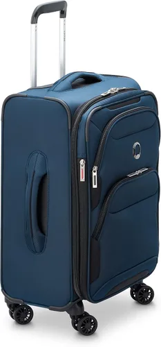 Vista 12 de DELSEY Paris Sky Max 2.0 Softside - Maleta expandible con ruedas giratorias, Azul, Sky Max 2.0 Softside - Equipaje expandible con ruedas giratorias