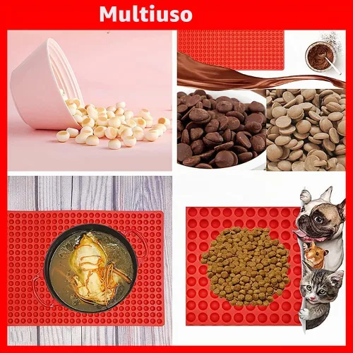 Vista 4 de 468-Cavity - Molde redondo de silicona, molde de gotas de chocolate, tapete para hornear, molde para golosinas para perros, moldes de caramelo