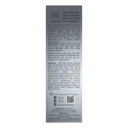 Vista 8 de Dead Sea Collection Suero para la cara con colágeno 3X, minerales del mar muerto y vitamina E, hidratante nutritivo antienvejecimiento