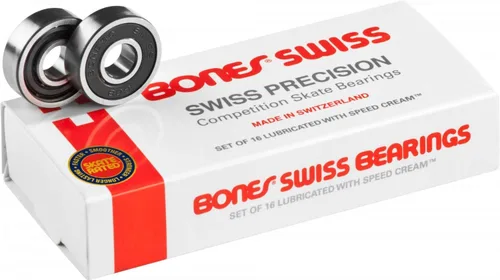 Vista 2 de Bones Swiss Original - Rodamientos para patineta (0.315 in, 16 unidades) con herramienta CCS y cera