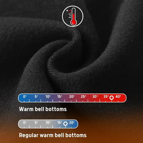 Vista 2 de Hi Clasmix Leggings con forro polar para mujer Leggings de invierno acampanados térmicos cálidos con corte cruzado para entrenamiento, senderismo