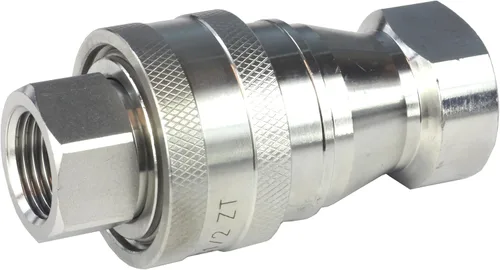 Vista 2 de HFS (R) 1/2" hembra NPT acoplador de desconexión rápida conjunto hidráulico 304 acero inoxidable