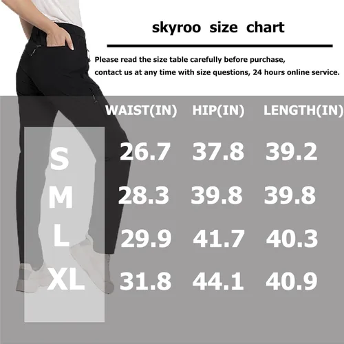 Vista 7 de Hiking Pants for Women Waterproof Quick Dry Cargo Pants Travel Camping Workout Pants Mountain Trouser with Pocket