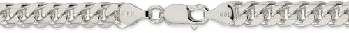 Vista 3 de Pulsera cubana de plata de ley 925 de 0.256in con eslabones abovedados