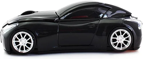 Vista 2 de Ratón inalámbrico de coche deportivo de escritorio Ordenador portátil Ratón óptico Ratones AAA Batería Nano USB 2.4GHz Gaming Mouse (negro)