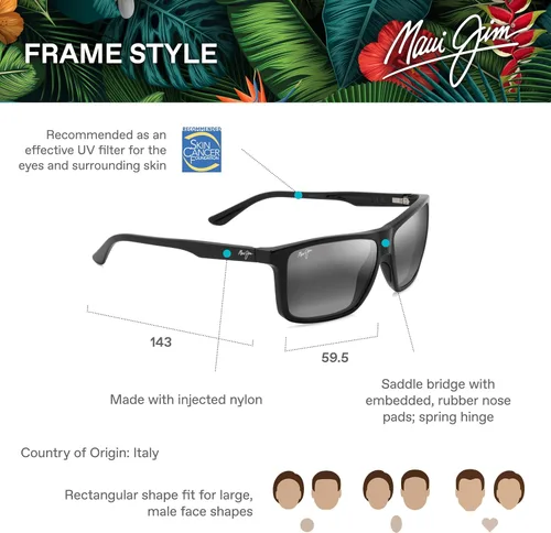 Vista 6 de Maui Jim Mamalu Bay - Gafas de sol rectangulares