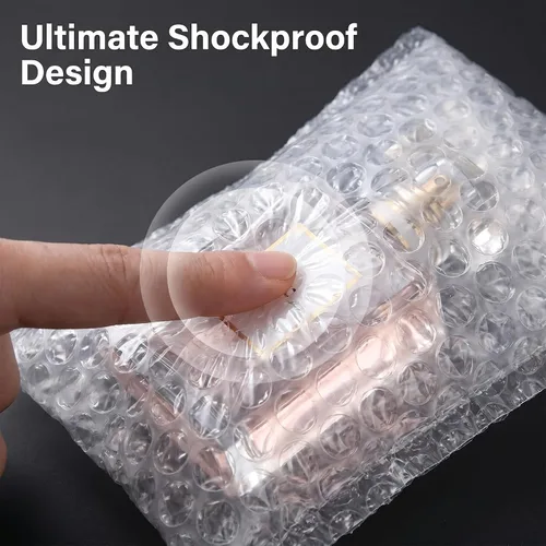 Vista 3 de 500 bolsas de burbujas – 3.15 x 4 pulgadas bolsas de burbujas transparentes para pequeñas empresas mudanzas de envíos y almacenamiento de embalaje