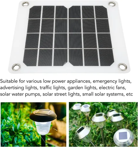 Vista 2 de Kit de panel solar, cargador de energía monocristalino de 20 vatios y 5 voltios, panel solar portátil USB, ahorro de energía, para estación