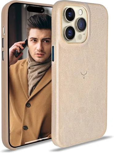 Vista 15 de Funda de piel auténtica, funda de piel antiarañazos de grano completo encerada con aceite, compatible con iPhone 12 Pro Max, a prueba de golpes
