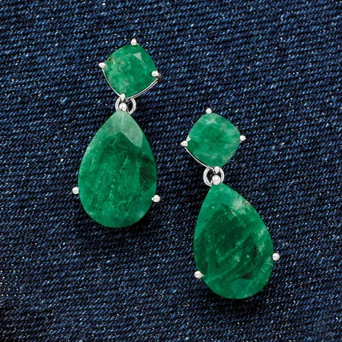 Vista 4 de Ross-Simons Precious Gemstone Drop Earrings in Sterling Silver