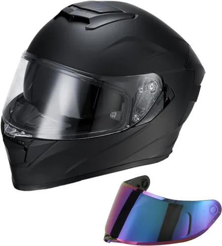 Vista 12 de TCMT Tamaño-M DOT Casco de motocicleta con mariposa, tapa abatible, cara completa, para la calle, para bicicleta de tierra, casco para adultos, ATV
