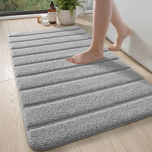 Vista 22 de DEXI Alfombras de baño de 30 x 17 pulgadas, lavables a máquina, antideslizantes, de microfibra suave, absorbente, de secado rápido, para suelo