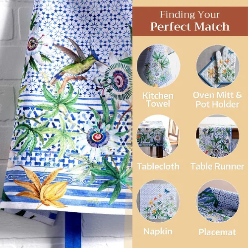 Vista 1044 de Maison d' Hermine Delantales para mujer con bolsillo, 100% algodón (27.50 x 31.50 pulgadas)