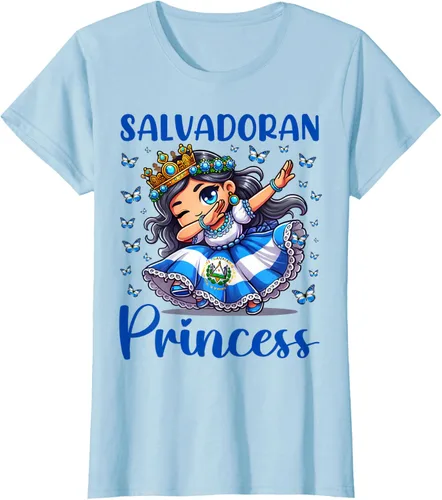 Vista 28 de Camiseta de princesa salvadoreña dabbing para niñas y niños