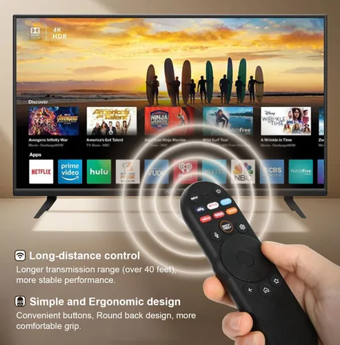 Vista 4 de para reemplazo de Smart TV Vizio, para control remoto VIZIO 2019-2024 para Smart TV con control de voz.