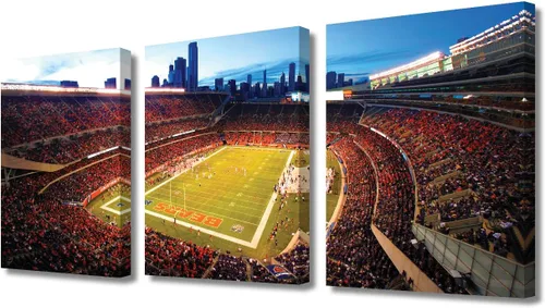 Vista 92 de TUMOVO MetLife Stadium - Decoración de pared de Nueva York, 3 piezas, lienzo, arte de pared para decoración del hogar, juegos de fútbol americano
