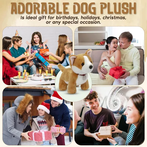 Vista 6 de Juguete de peluche para perro, lindo cachorro suave, 8 pulgadas (Butterscotch the Corgi)