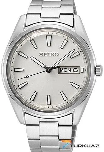 Vista 2 de Seiko Essentials - Reloj de cuarzo plateado con esfera plateada para hombre SUR339P1 Movimiento de cuarzo