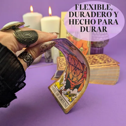 Vista 7 de Witchy Cauldron Baraja de cartas de tarot grande - Tarot gigante extragrande de 3.5 x 5.5 pulgadas con guía - Gran obra de arte vívida, RWS clásico