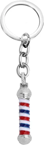Vista 8 de WSNANG Letrero de peluquería con llavero/collar para peluquero con luz de giro, colgante de joyería, estilista de regalo