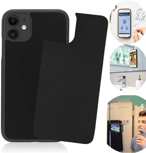Vista 10 de Funda antigravedad para iPhone 8 Plus, iPhone 7 Plus, iPhone 6/6S, Carcasa mágica, nano succión, antigravedad para iPhone 8P 7P, palito del selfie.