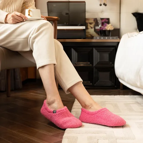 Vista 2 de RockDove - Pantuflas de vellón de estilo cerrado para mujer, ideales para interiores