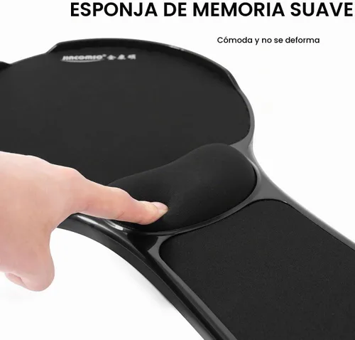 Vista 3 de Almohadillas negras para silla de oficina, reposabrazos, mouse con deflector para evitar caídas