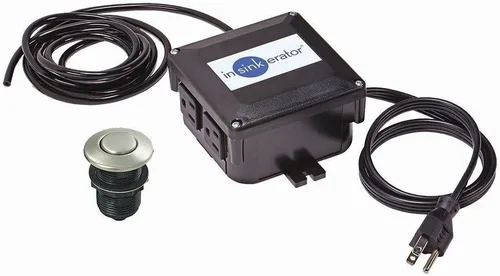 Vista 9 de InSinkErator STS00 interruptor de aire para fregadero o mesada con doble salida, incluye botón cromado y blanco, STS-00