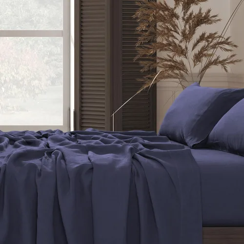 Vista 12 de Tribeca Living Juego de sábanas de cama tamaño King, de percal de algodón egipcio sólido, suaves y crujientes, con bolsillo extra profundo, 350