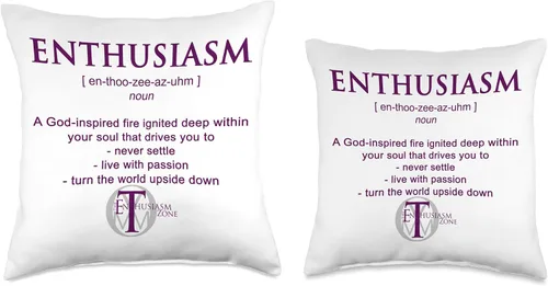 Vista 3 de Tommy Lanham The Enthusiasm Zone - Almohada (16 x 16 pulgadas), multicolor
