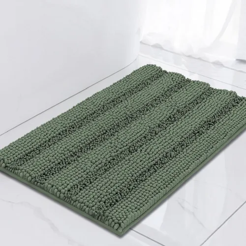 Vista 110 de Turquoize Alfombra de baño de chenilla de lujo para baño, extra absorbente, alfombra de ducha de microfibra antideslizante para baño, alfombra Aqua