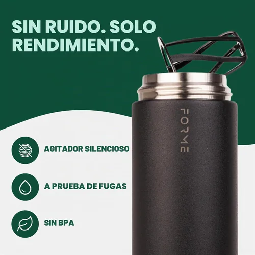 Vista 2 de FORME - Botella mezcladora de acero inoxidable con doble aislamiento, 23.7 oz